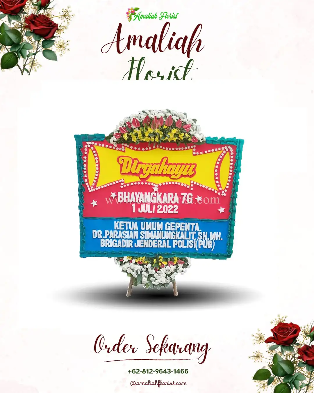 Papan Bunga HUT Ulang Tahun Pinggan